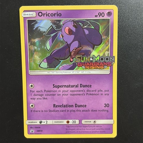Oricorio SM19 Guardians Rising Prerelease Holo Rare Promo Pokemon Card LP