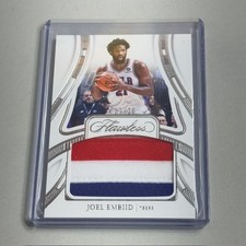 Joel Embiid Game Worn Used Jumbo Jersey Patch /20 Logo 2023 Flawless 76ers sp