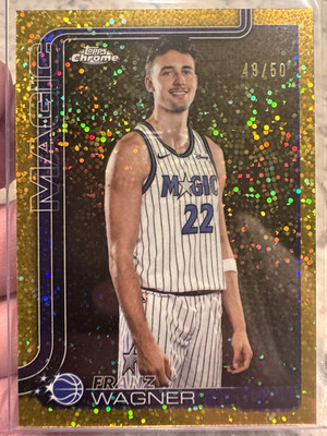 Topps Chrome Franz Wagner Orlando Magic 25-26 image variation gold speckle 49/50