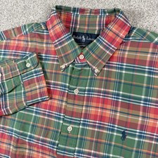 Polo Ralph Lauren L/S Oxford Button Front Shirt Men's XL Plaid