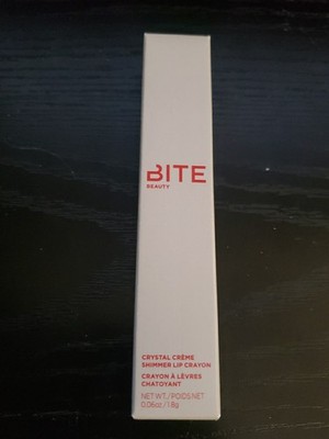 BITE BEAUTY Crystal Creme Shimmer Lip Crayon ~ Violet Icing ~ 0.06oz