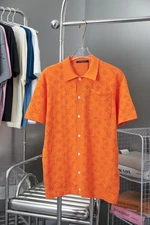 men knitting short sleeve men dressshirt size M/L T-shirt