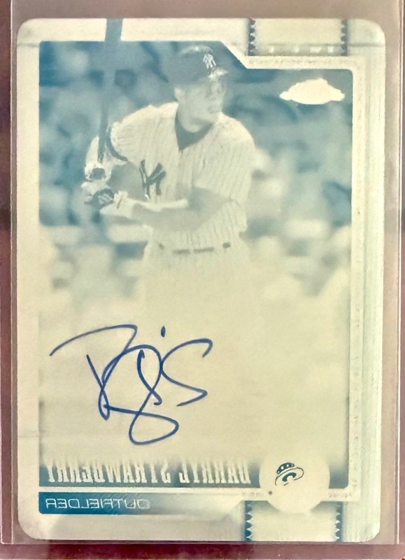 2026 Topps Chrome - Darryl Strawberry Cyan Printing Plate Auto 1/1 #CLA-DS