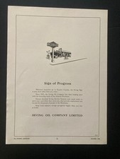 1958  IRVING OIL GAS GASOLINE AD CANADA ST JOHN NEW BRUNSWICK STATION .