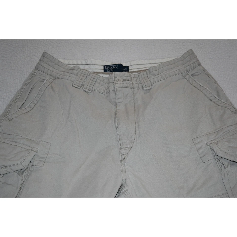 Pantalones Cortos Carga Polo Ralph Lauren Para Hombre Talla 33 Frente Plano Tostado CHINOS Algodón Foto 2 de 4