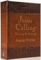 Jesus Calling Morning And Evening, Brown Leathersoft Hardcover, With...