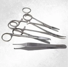Set Of 4 Dental Surgical Instruments Classic Suture Laceration Removal Tools Kit
