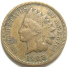 1908-S Indian Head Cent - Very Good Details - #11412-36