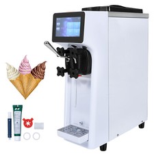 VEVOR Macchina per gelato soft commerciale resa 10 l/h monogusto da banco 900 W