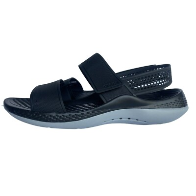 Crocs LiteRide 360 Sandals for Women, Black/Light Grey,