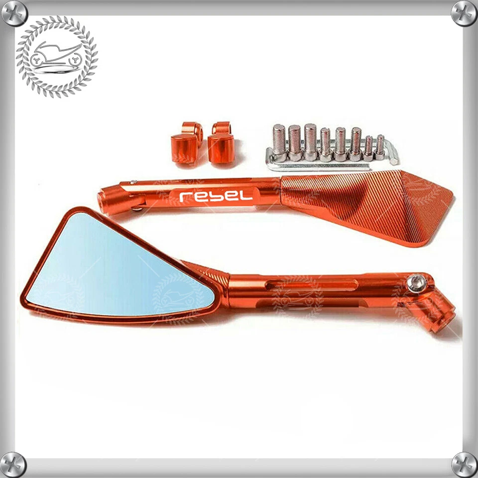 Espejo retrovisor CNC para moto Honda Rebel 250 300 450 500 1100 Foto 3 de 4