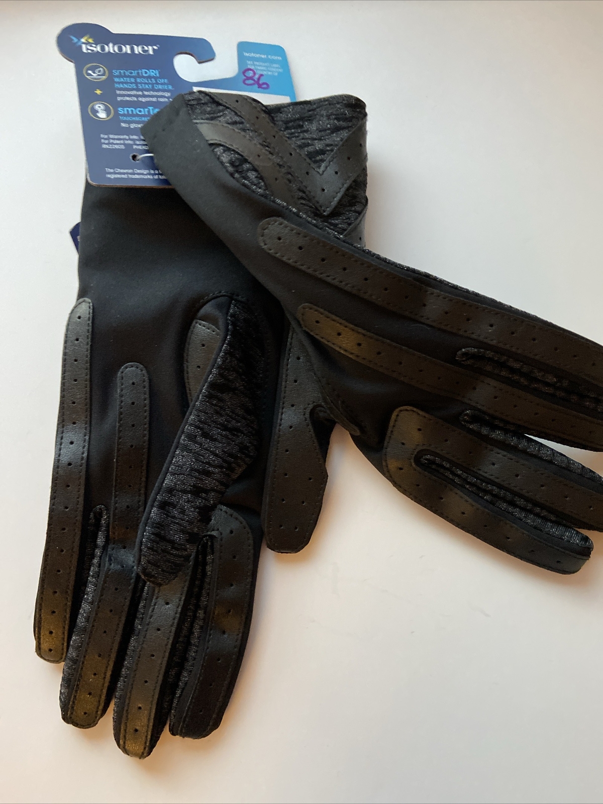 Women’s Isotoner Smart Dri Smart Touch Gloves Grey/Black LG/XL NWT eBay