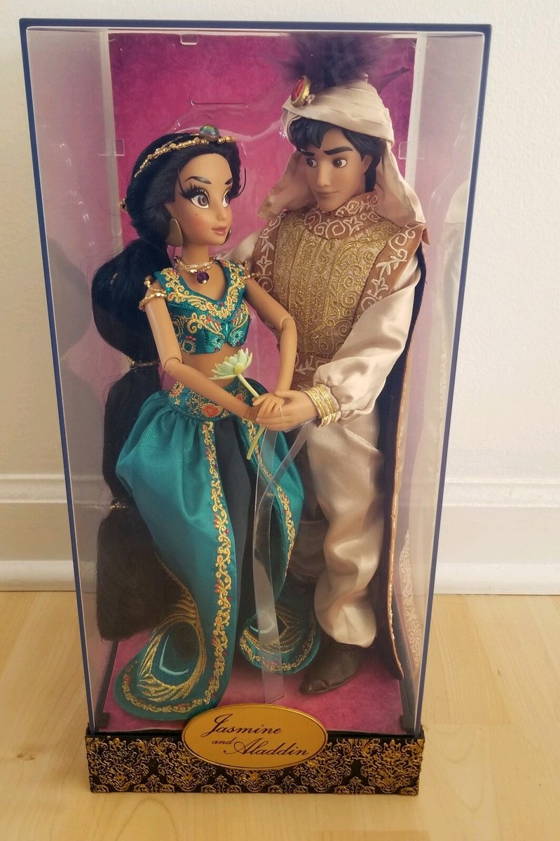 DISNEY JASMINE AND ALADDIN FAIRYTALE DESIGNER DOLL SET--NEW