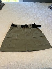 American Eagle Army Green Cargo Skirt Size 00