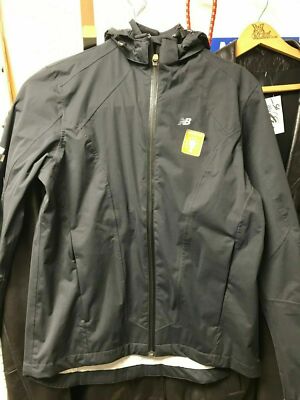 NWT! New Balance Women's Storm Striker Jacket W/HOOD  BLACK  WRJ8104  REFLECTIVE