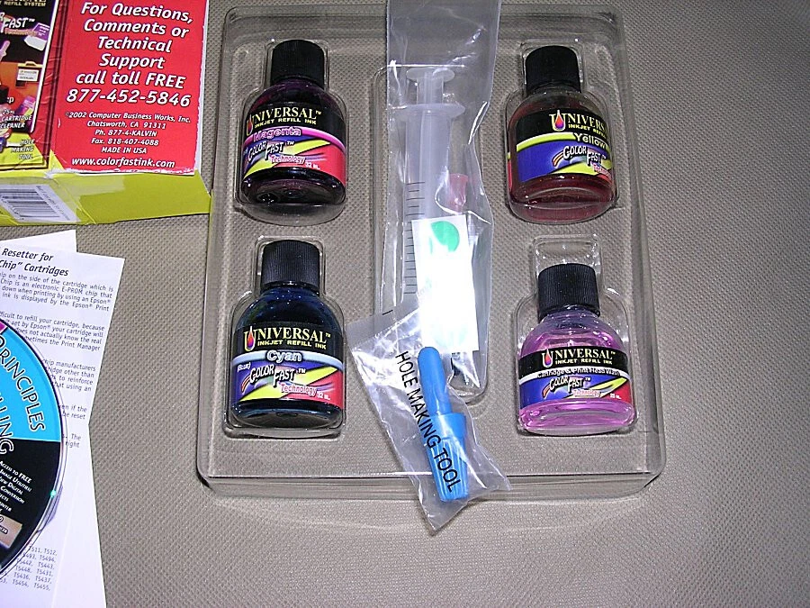 Universal Refill Color Kit for Inkjet Printer Cartridges (96 mls ink) INK SEALED - Image 3 of 4