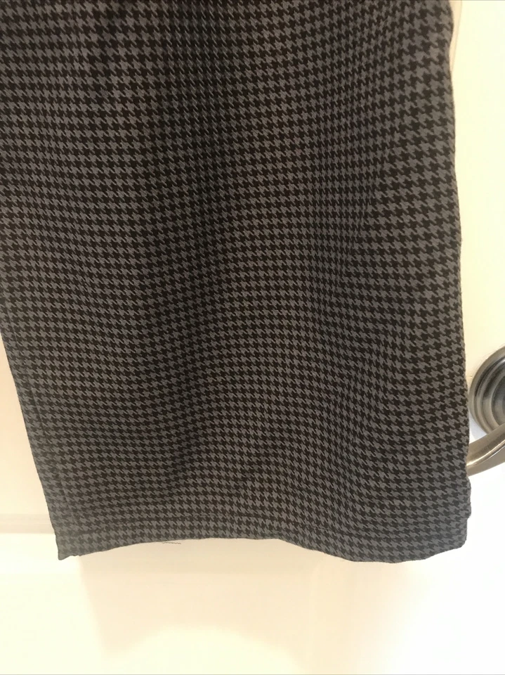 Houndstooth Chef's Pants Adult Large Uncommon Threads Uniform Pants Black Grey - Image 4 of 4