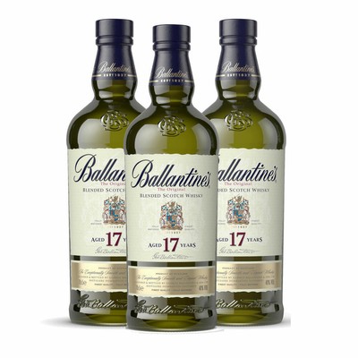 Ballantines 17 Jahre Blended Scotch Whisky 3er Set Whiskey Alkohol 40% 3x700 ml