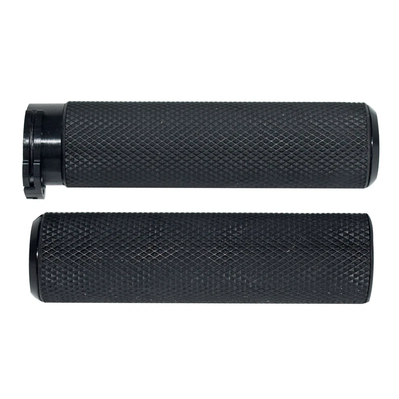 1" Black Handle Bar Hand grips Fit For Harley Touring Sportster XL883 XL1200 - Image 3 of 4