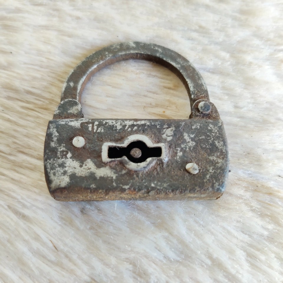 Lucchetto Vintage Con Chiave - Piccolo, In Metallo, Per Scatole, Diari, Borsette, Argento - Foto 4