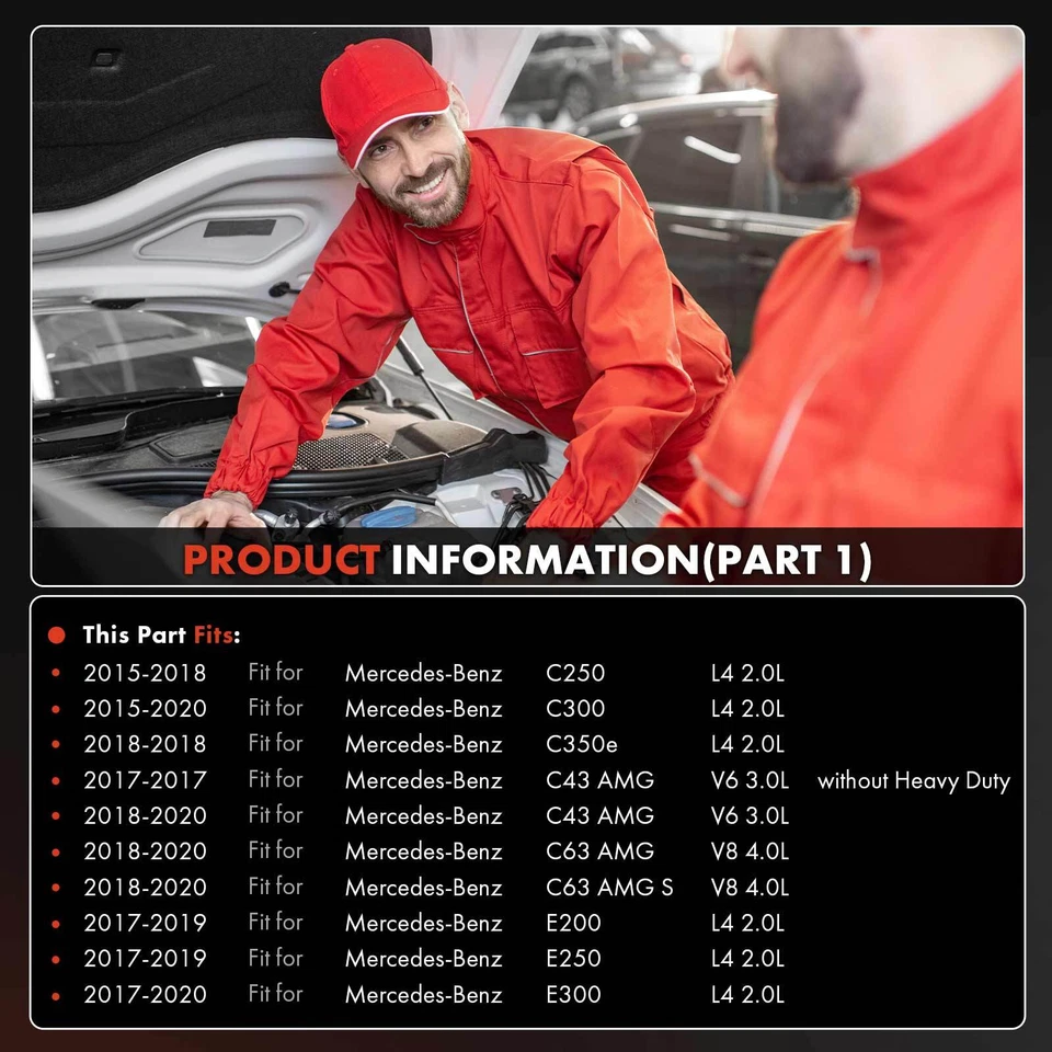 AC Compressor with 6-Groove for Mercedes-Benz C250 E200 GLC250 SLC43 AMG Metris - Image 2 of 4