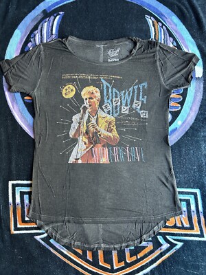 David Bowie Modern Love Shirt Midnight Rider Size XS/S Womens Vintage Inspired 