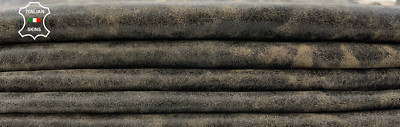 BROWN CRACKED ANTIQUED VINTAGE LOOK Soft Goat leather 3 skins 20sqf 0.8mm C528