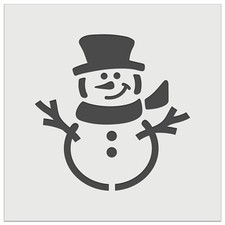 Smiling Snowman Winter Christmas Wall Cookie DIY Craft Reusable Stencil