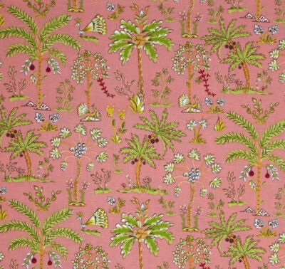 Baumwollstoff 200 x 112 cm - Free Spirit HAUTE GIRLS-PALM TREES-PINK (4,44 /m²)