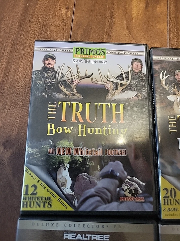 Lote 4 DVDs de caza de ciervos Monster Bucks Realtree Truth Bow Hunt Primos Box TS73 Foto 4 de 4