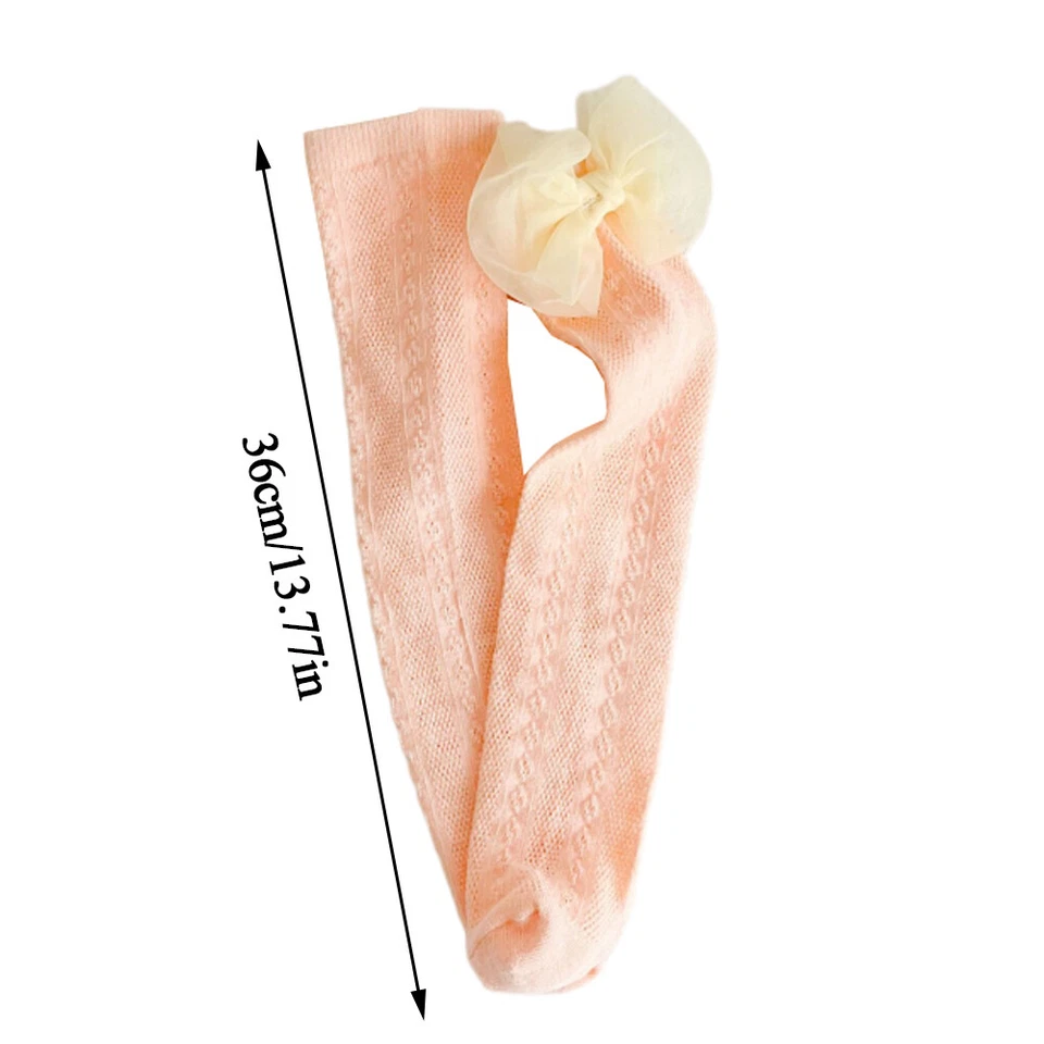 Niñas Hasta la Rodilla Calcetines Moño Recién Nacidos Algodón Bebé Calcetines Princesa Bebés Calcetines Foto 2 de 4