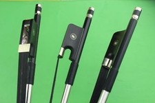 New PRO Carbon fiber Double Bass Bow 3/4 size ebony frog black horse hair