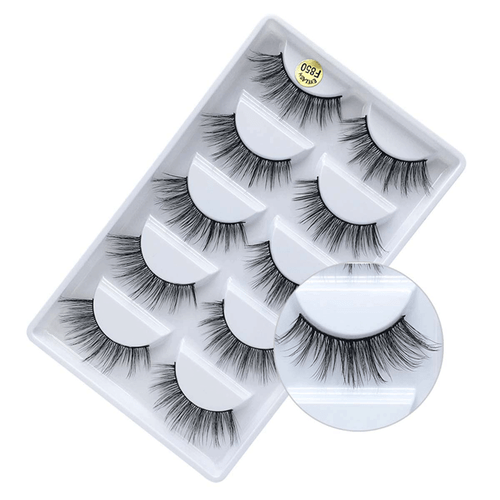 5 Pairs 3D Natural Thick False Fake Eyelashes Eye Lashes Mink Makeup Extension - Picture 6 of 19