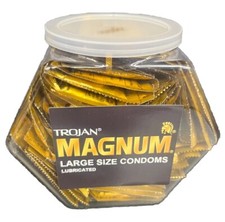 Trojan Magnum Large Lubricated Bulk Condoms 60 Pieces