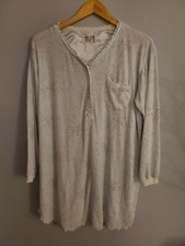 Amanda Stewart Intimates Ladies Short Night Gown Long Sleeves Large