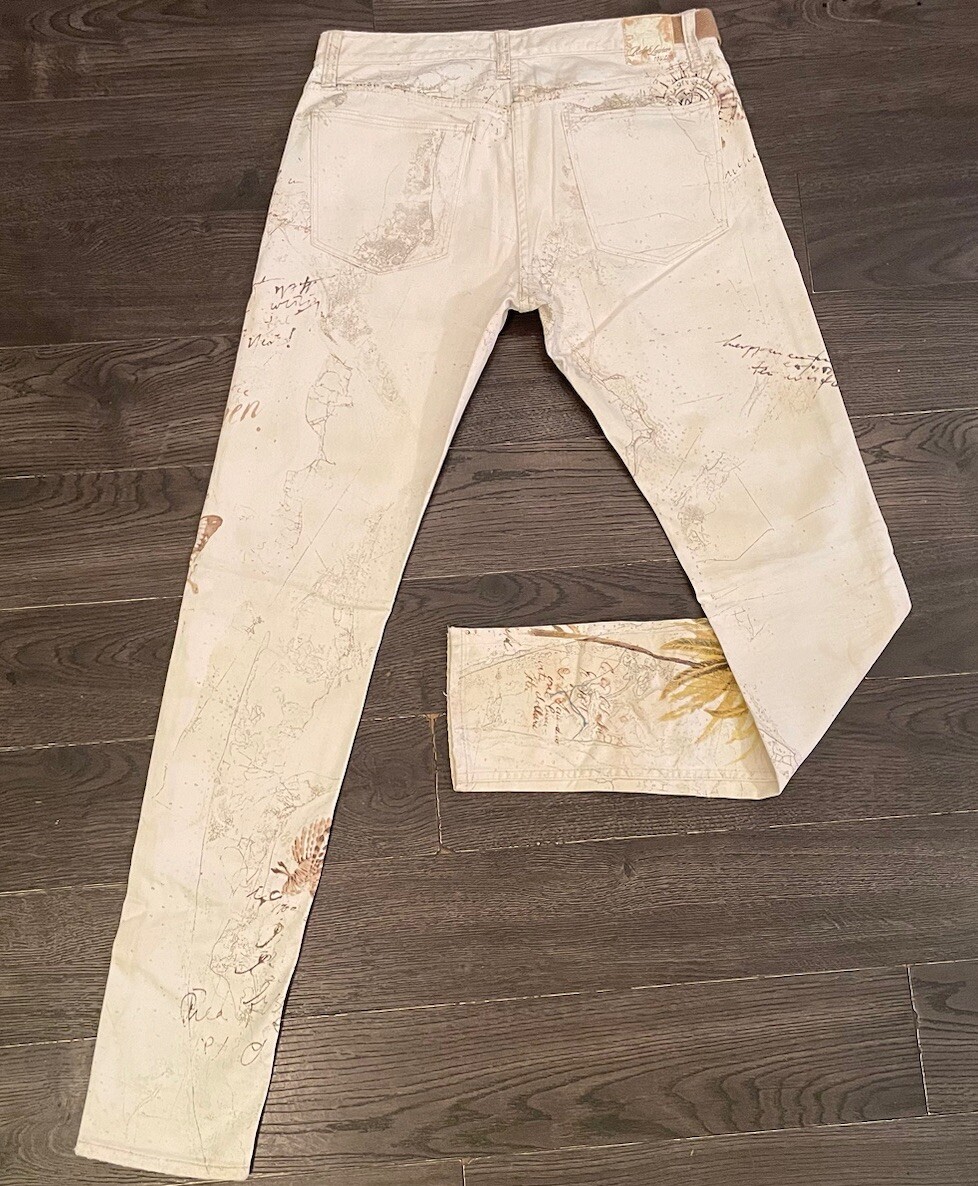 Ralph Lauren HandMade Limited Dessert Beach Notebook Graphic Jeans Sz29 #106/200 image 7
