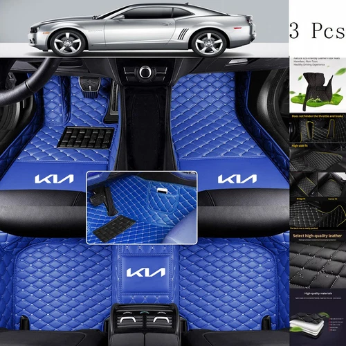 Fit for KIA All Series Car Floor Mats Auto Luxury Custom Waterproof Carpets Mats - Picture 8 of 36