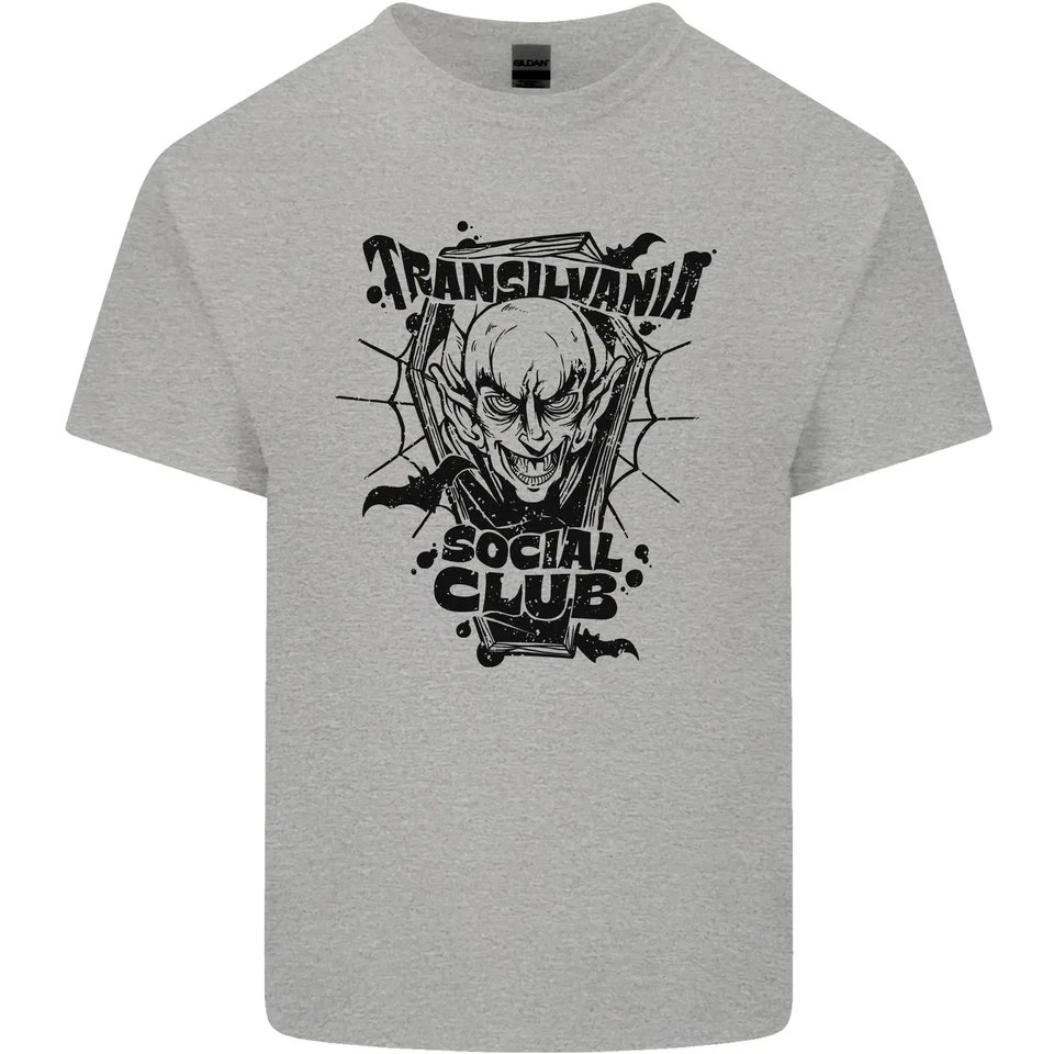 Vampires Transylvania Social Club Halloween Mens Cotton T-Shirt Tee Top - Image 4 of 4