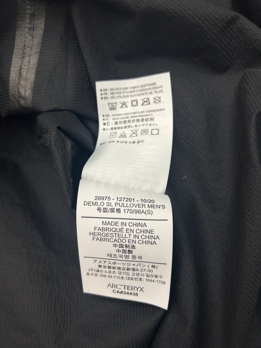 ARC'TERYX Arc’teryx Veilance Demlo SL Pullover Nero Uomo S Small