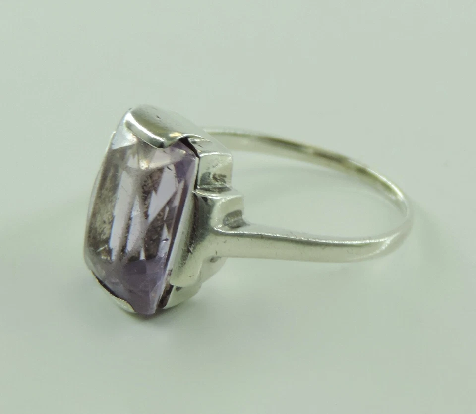  Vintage Damenring 835er Silber mit  Amethyst  (54 (17,2 mm Ø) - Bild 3 von 4