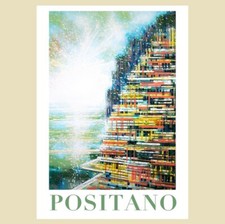 Positano Poster Print, Amalfi Coast Travel Print By Marc Todd - Size A2