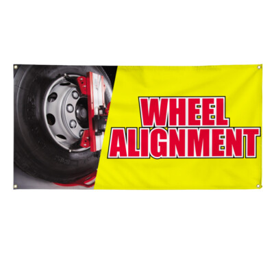 Vinyl Banner Multiple Sizes Wheel Alignment Auto Car Vehicle D ...