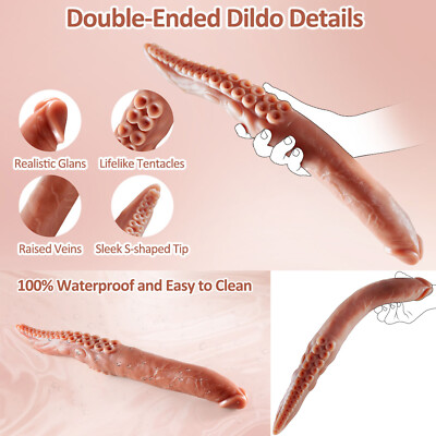 Silicone Realistic Tentacle Double Penetration Long Dildo Anal Butt Plug  Sex Toy | eBay