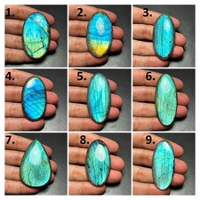 Natural Labradorite Cabochon Semi Precious Gemstone For Jewelry Making J 9566