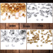 10 x Endstück für Reißverschluss 5 mm oben unten Stopper Klammer Jacke Tasche