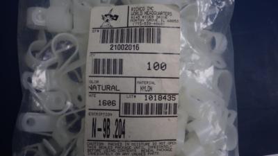 LOT OF 100, N-9B.204 NYLON WIRE HARNESS / CABLE  CLAMP P-Type       USA SELLER