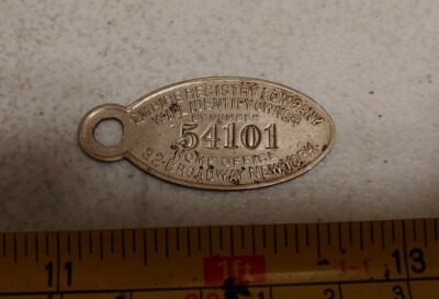 Vintage Empire Registry Company New York Advertising Metal ID Fob