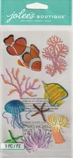 Jolee's Boutique 3-D stickers SEA ANEMONE Ocean Fish Theme 86218 Fast FREE Ship!