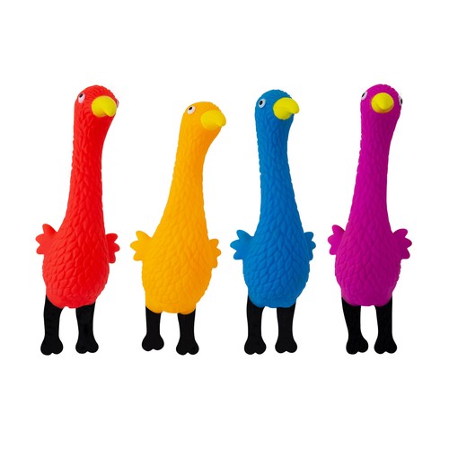 4 X PET DOG CHEW SQUEAKY PLAY TOY ASSORTED FETCH & RETRIEVE PREMIUM QUALITY
