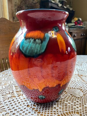 Poole Pottery Volcano Glaze Vase 10'' Living Glaze collection